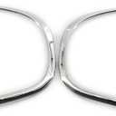 Headlight Trim Ring 2pcs Replacement for BMW Mini Cooper Countryman 2011-2016 OEM 51139801573; 51139801574 (Silver)