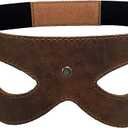 Hide & Play, Eye Mask, Masquerade Mask, Costume Party, Halloween, Great Accessory, Full Grain Leather, Handmade, Bourbon Brown