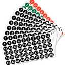 Outus 10 Sheets 1 to 50 Small Number Stickers for Classroom Vinyl Consecutive Number Stickers Self Adhesive Waterproof Decal Labels for School Inventory Classification
