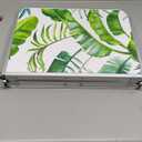 Folding Camping Table 2ft Portable Pinic Table Adjustable Height Small Card Table Aluminum Foldable Lightweight with Carry Handle for Outdoor Indoor Hiking Camp BBQ Beach (Monstera Palm Leaves)