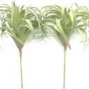 2 PCS Artificial Succulents Plants Real Touch Lifelike Succulants Plants Faux Greenery Plants Garden DIY Home Office Decoration Ornament (Flocking Air Plant)
