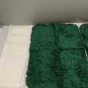 MIULEE Dark Green Bathroom Rugs Set 2 Piece, Non Slip Bath Mat with Absorbent Microfiber, Ultra Soft Thick Rugs for Bathroom Floor Tub Shower Christmas Decor, Machine Washable (16 x 24 Inches) (16''x24'')