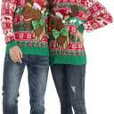 Unisex Men's Ugly Christmas Sweater LED Light Funny Novelty Knit Pullover (Medium)