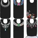 Janmercy 6 Pcs Adult Bibs for Women Washable Waterproof Bibs for Adults Clothing Protectors for Eating with Crumb Catcher Reusable Senior Elderly