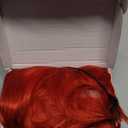 Long Silky Red Wigs for Women 26 Inches Curly Wavy Wig Middle Part Natural Looking Synthetic Heat Resistant Wigs for Halloween Cosplay Daily Party Use