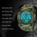 Mens Digital Watch Sports Military Watches Waterproof Outdoor Chronograph Wrist Watches for Men with LED Back Ligh/Alarm/Date
