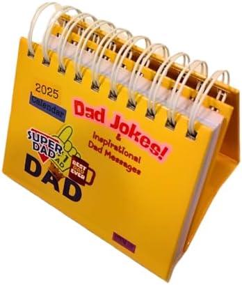 Dad Jokes Calendar 2025 with Inspiratinal Heartfelt Messages for Dad, 365 Days Desk Calendar Great Gift Father, Husband, Funny Emotional Gift, Pack of 2