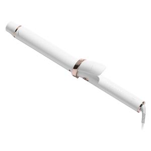 T3 SinglePass Curl X Extra-Long Barrel 1.25" Curling Iron & Curling Wand, Hair Curler with 9 Heat Settings, Korean Ceramic & ProGlide Clip for Curls, Waves & Shine on Fine, Medium & Thick Hair   1.25" Clip Iron, White/Rose Gold