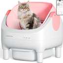 Thereye Automatic Litter Box,Safety Sensors & Odor Control(Pink) | Reduce Daily Litter Care With Safer Operation, Quieter Cleaning, And Odor Control For A Cleaner Living Space.