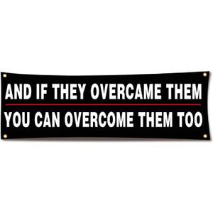 Motivational Workout Banner - Gym & Garage Wall Art with Grommets, 72x24 Inch, Fitness Flag for Home & Gym Decor (Black3)