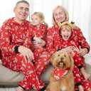 PATPAT Matching Family Christmas Onesie Pajamas  Holiday Hooded Jumpsuit Sleepwear PJs Couples Xmas Loungewear with Socks (Red, XL)