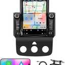 9.7 inch Car Radio Stereo for Dodge Ram 1500 2500 3500 2013 2014 2015 2016 2017 2018, 2GB +32GB, with Wireless & Wired Carplay,Built-in GPS WiFi DSP Camera MIC (Only fit Manual AC) (4+64G)