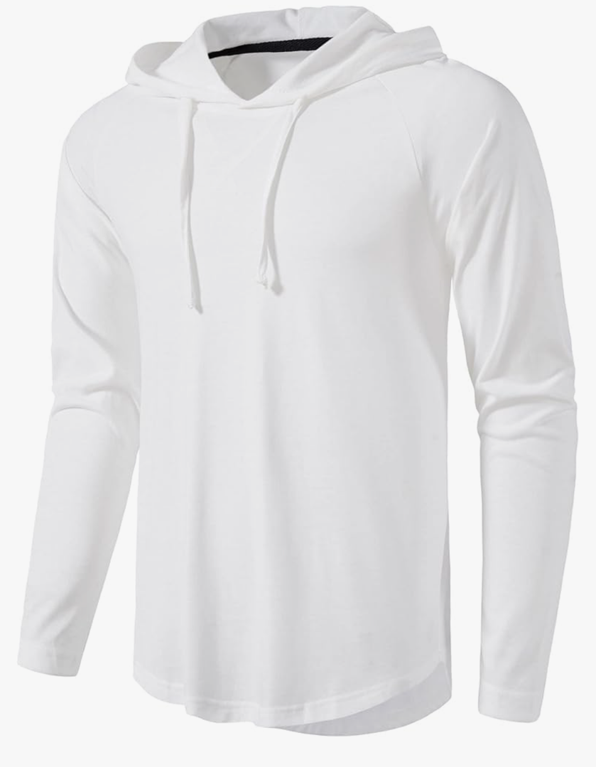 MUSE FATH Men's Long Sleeve Athletic Performance Lightweight Hoodie Sweatshirts ,Size M