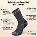 Thick Thermal Merino Wool Hiking Socks, Full Cushion Winter Socks, Anti Blister & Moisture Wicking, for Men & Women
