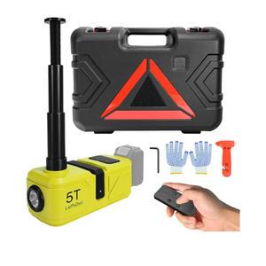 Cordless Electric Car Jack for Dewalt 20v Battery, 5 Ton Hydraulic Jack with LED Light(Lifting Range: 6.1"~17.7"), 3000mah Battery Portable Car Jacks for SUV Sedans Change Tires Garage Repair