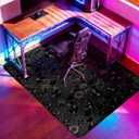 Vicwe Office Chair Mat for Hardwood Floor,51" x 63" Large Office Chair Mats, Anti-Slip Computer Chair Mat for Gaming Rolling Chair, Desk Chair Mat for Home, Office (Black)