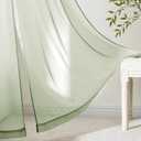 MIULEE Sage Green Sheer Curtains 84 Inches Long, 4 Panels Set, Light Filtering Rod Pocket Voile Drapes Window Treatments, Semi Transparent Airy Fabric for Bedroom and Living Room, 42 x 84 Inches
