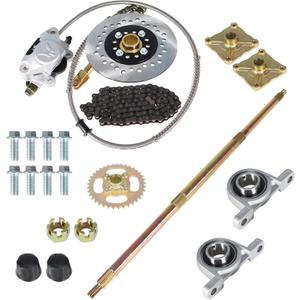 waltyotur 32 Go Kart ATV Rear Axle Assembly Kit Shaft & Hub & Chain & Brake Master Cylinder Replacement for 32 Inch Go Kart ATV