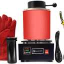 2KG Gold Melting Furnace 1150 /2102  Automatic Digital Melting Furnace Machine with Graphite Crucible for Precious Metals Gold Silver Jewelry,1400W