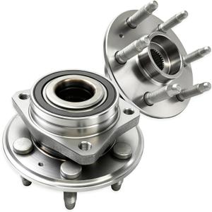 2 Pcs 513289 Front Wheel Bearing Hub Assembly Compatible with Cadillac SRX 2010-2012 2014, for Saab 9-4X 2011, Rear Hub Bearing for Cadillac SRX 2013 2015 2016, 6 Lugs w/Encoder ABS