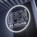 Open Signs for Business - Neon Open Sign LED 20" Round (OPEN 24HOURS 20" inch Round white)