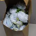 8 Bundles Artificial Peonies Flowers Boho Faux Flowers Arrangements Artificial Centerpiece Spring Bouquet Floral Wedding Decoration for Vase(Blue)