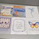 lyrae 6pcs Mental Health Wall Art Blue Inspirational Quotes Print Artwork Motivational Psychology Painting Pictures Wall Decor for Bedroom Office Home Decoration 8x10In Unframed