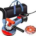Wohenhao 5 Inch Concrete Planer 1500W with Dust Extraction Shroud and Diamond Cup Wheel, Floor Carpet Vinyl & Tile Adhesive Removal Machine