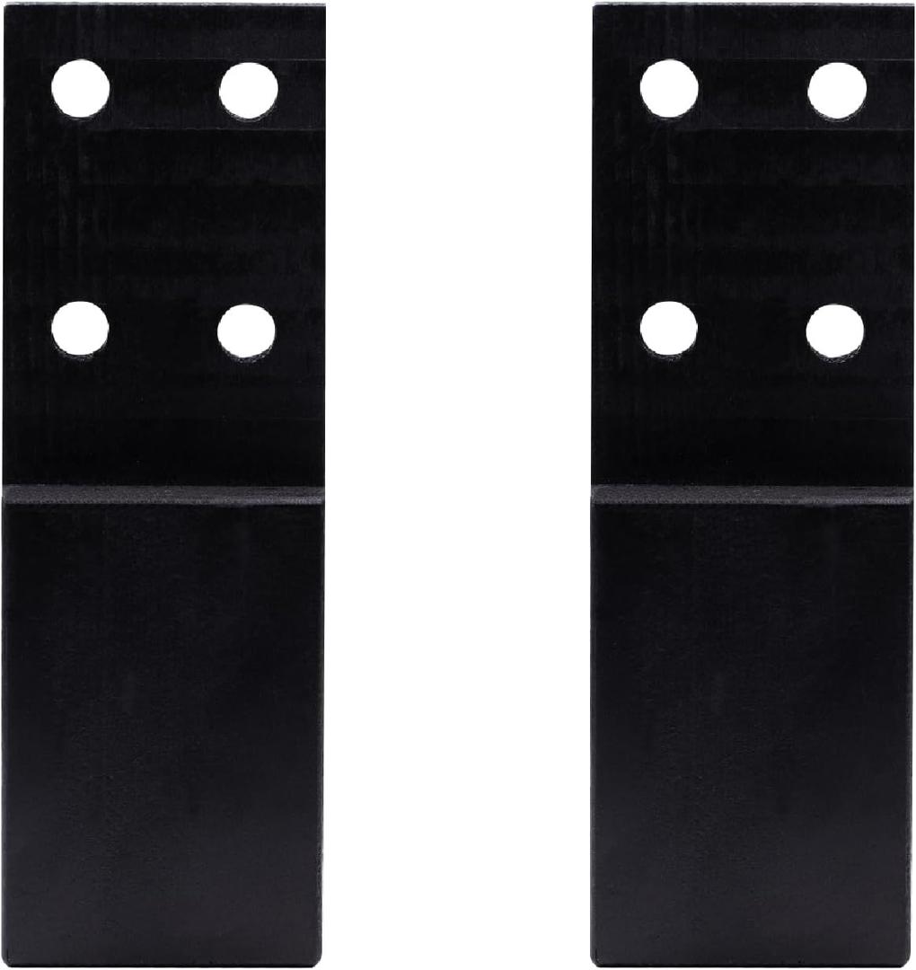 2 Pcs Bed Frame Legs Replacement Parts Bed Feet Furniture Support Leg Reinforcement Kit for Wooden Beds Table Cabinet Sofa Bolt-On Direct Replacement Straight Leg Replace Part Not Plastic Black 4inch