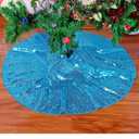 ShinyBeauty Mini Tree Skirt-Turquoise-Sequin Tree Skirt-24Inch Teal Mini Christmas Tree Skirt Aqua Blue Christmas Tree Skirt Christmas Decorations Small Tree Skirt for Small/Slim/Pencil/Tabletop Trees