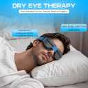 Silicone Dry Eye Sleep Mask, Hydrating Moisture Chamber Glasses for Dry Eyes Relief & Style Comfort, 100% Light Blocking Total Eye Seal for Sleep, Travel Meditation, Portable Blue Eye Mask