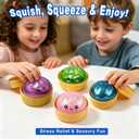 Glitter Dumpling Squishy,2026 New Shimmering Dumpling Squishy Mystery Box,Colorful Dumplings Stress Balls Fidget Sensory,Squeeze Toy for Stress Relief Stretchy Desk Toys(Glitter Pink)