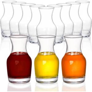 Set of 12 Carafe Glass, 6 Oz Single Serving Mini Decanters for Individual Pours, Small Individual Carafes for, Tasting, Champagne, Juice, Bars, Restaurants Set of 12 Carafe Glass, 6 Oz Single Serving Mini Decanters for Individual Pours, Small Individual Carafes for, Tasting, Champagne, Juice, Bars, Restaurants
