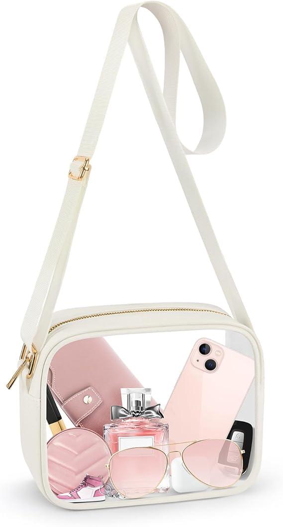 KETIEE Clear Crossbody Bag, Stadium Approved Clear Purse Bag for Concerts Sports Events Festivals