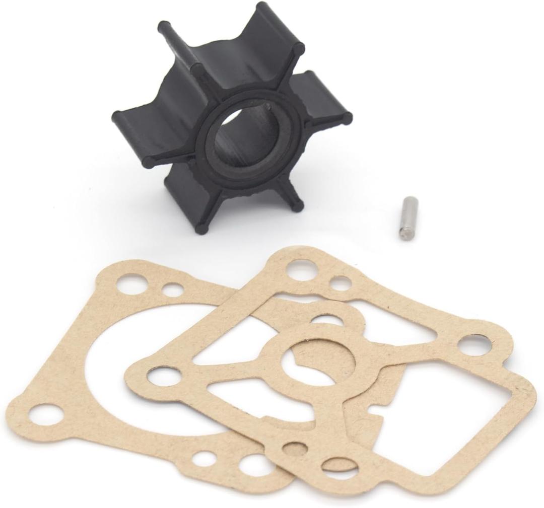 QuickMarine 8037481 Water Pump Impeller Service Kit for Mercury Marine 8 9.8 9.9 HP Outboard Motor Replacement 47-8037481 Sierra 18-8920 with Gasket and Key Pin