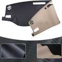 Dashboard Cover for Toyota RAV4 20192025 Custom Fit Carbon Fiber Leather Dash Mat Sun Shade Protector (Black)