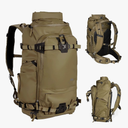 Tenzing 40L Water Resistant Large Travel Camera Backpack 16 inch Laptop Compartment with Rain Cover Fits DSLR, DSLR Cameras, Drone, Lenses,Tripod Brown