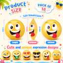 2 x Glimin 18 Pcs 12" Smile Inflatable Beach Balls for Kids Funny Face Pool Balls Toys Bulk Party Games and Swimming Adult Float Blow up Water Accessories for Birthday Summer Party Decorations