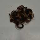 Brown Curly Messy Bun Wig Wavy Hair piece Easy Updo Extensions Claw Clips for Women Girls Natural Fake Wig Tie Headpiece