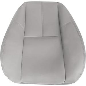 NLQR Front Driver or Passenger Top Back Replacement Seat Cover Light Titanium Gray 833 Microfiber Leather Compatible with Chevy Silverado Tahoe Suburban Avalanche GMC Sierra Yukon XL 2007-2014