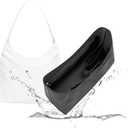 Lightweight Bag Insert, Waterproof Surface and Silky Satin Interior, Fits Geyard Bohme Hobo (Black, With Zipper and Bottle Holder)