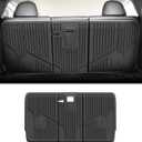 LASFIT Premium Extra Thick Rear Seat Back Covers for Tesla Model Y 2025/2024/2023/2022/2021/2020 | TPE Custom Fit Waterproof Model Y Accessories 5/7 Seater Second Row Back Seat Protector Mat Liner