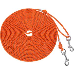 Reflective Cat Leash -30FT Cat Cable Out Escape Proof Walking Leads Yard Long Durable Safe Personalized Extender Leash Traning Play Outdoor for Puppies/Kittens/Rabbits/Small Animals (Orange)