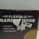 Flexible Garden Hose 100 FT, Ultra Lightweight Water Hoses 100FT w/10 Function Sprayer and 3/4" Brass Fittings, Kink-Free, Sturdy, Abrasion Resistant for Yard, Lawn, Outdoor and Gardening(Black)