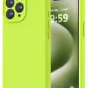 LOVE 3000 Designed for iPhone 15 Pro Max Case, Premium Silicone with [Soft Anti-Scratch Microfiber Lining] Shockproof Protective Phone Case for Men Women Girls 6.7", Green