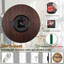 24 Inch Silent Large Wall Clock Battery Operated for Farmhouse Kitchen,Non-Ticking Retro Wall Clock with Big Numbers for Living Room,Vintage Wood Clock for Bedroom Home Country Office School