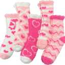 TEHOOK Warm & Cozy Gifts for Women, Fluffy Fuzzy Plush Sleeping Slipper Socks - Soft Warm Fabric (Pink)