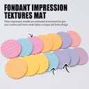 KALAIEN 3 Pack Cookie Embosser Set, Fondant Impression Mats Acrylic Embosser for Fondant Stamps, Texture Sheets for Polymer Clay, Chocolate, Cupcake Topper, Fondant Molds-Style 1