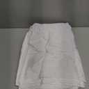 QSY Home Wrap Around Elastic Eyelet Bed Skirts 14 1/2 Inches Drop Dust Ruffle Three Fabric Sides Easy On/Easy Off Adjustable Polyester Cotton(White Queen/King)