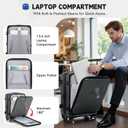 RAINSMORE Carry on Luggage Airline Approved, 20 Inch Expandable Hard Sided Carry on Suitcase with Spinner Wheels, Hard Shell Small Rolling Travel Luggages for Women Men with Tsa Lock, Grey